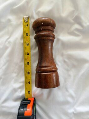 Vintage Wooden Salt Shaker 7" Tall